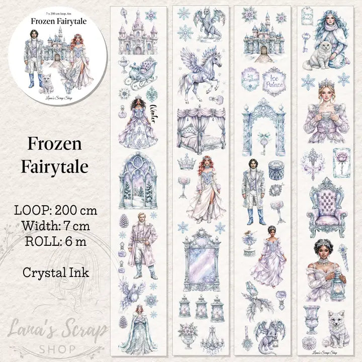 Pet Tape - Lana - 70 mm - Frozen Fairytale