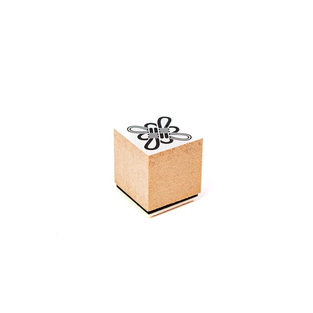 Craft Rubber Stamp Hanko - 20 x 20 - Mizuhiki knot