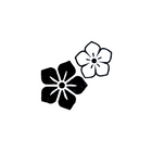 Craft Rubber Stamp Hanko - 20 x 20 - Flowers