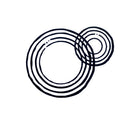 Craft Rubber Stamp Hanko - 25 x 30 - Circles