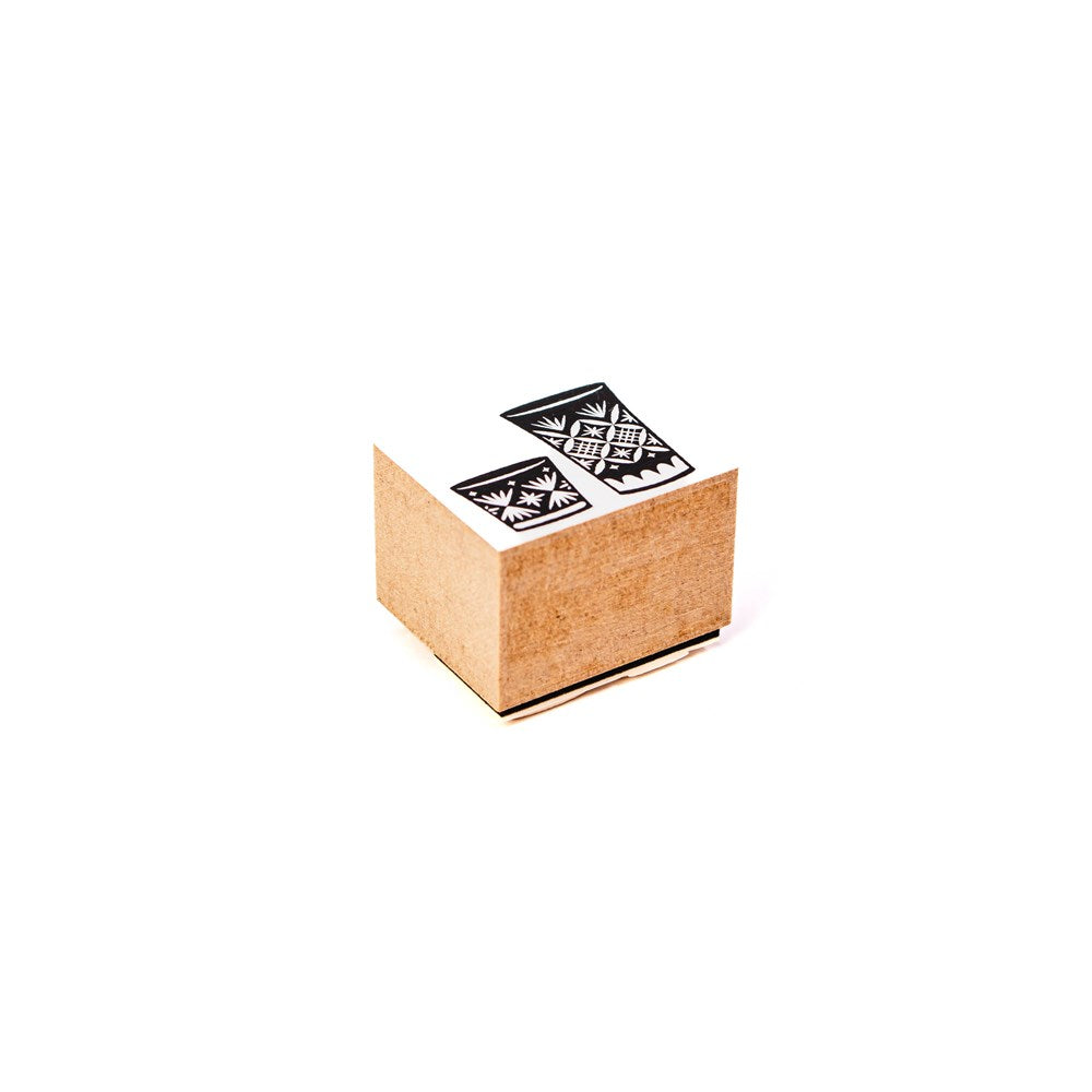 Craft Rubber Stamp Hanko - 25 x 30 - Glasses