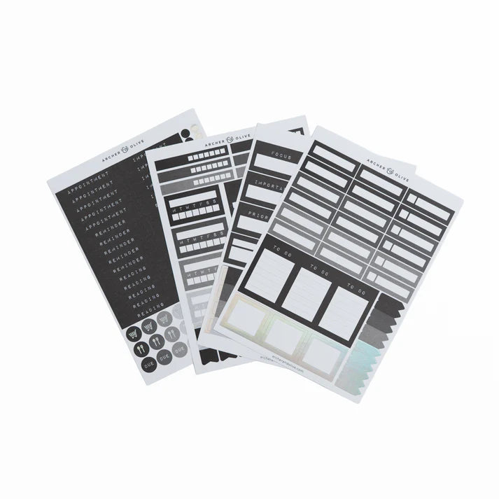 Planning Sticker Set - Ink & Type