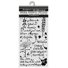 Thick Stencil 12 x 25 cm - Flowers and Poems - Flowers and Writings