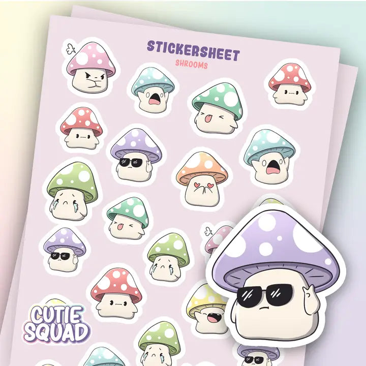 Stickersheet CutieSquad - Shrooms