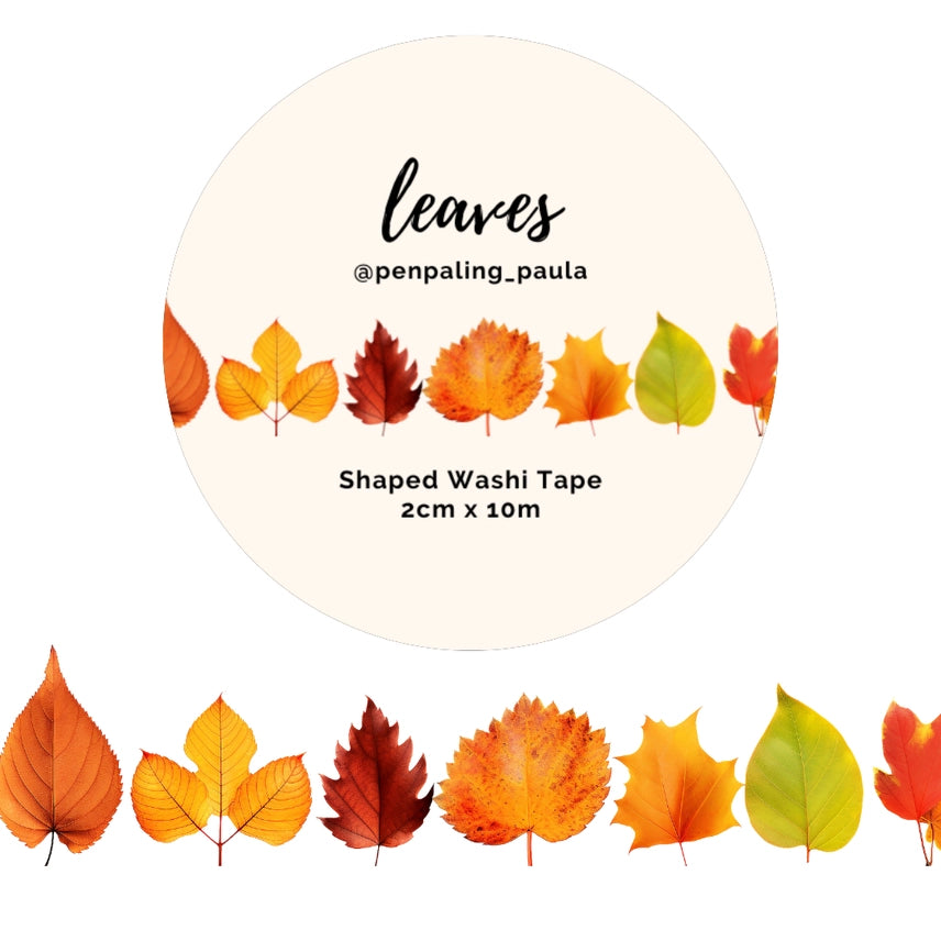 Washi Tape - Shaped 20 mm - Leaves