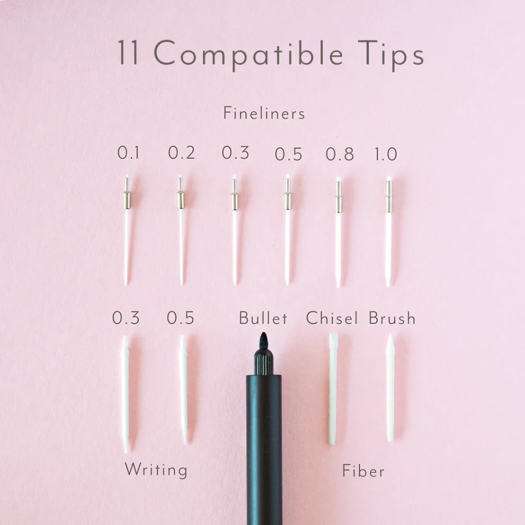 Lumos Pro Refillable Multi-Tip Pen - Duo Tip - Lilac