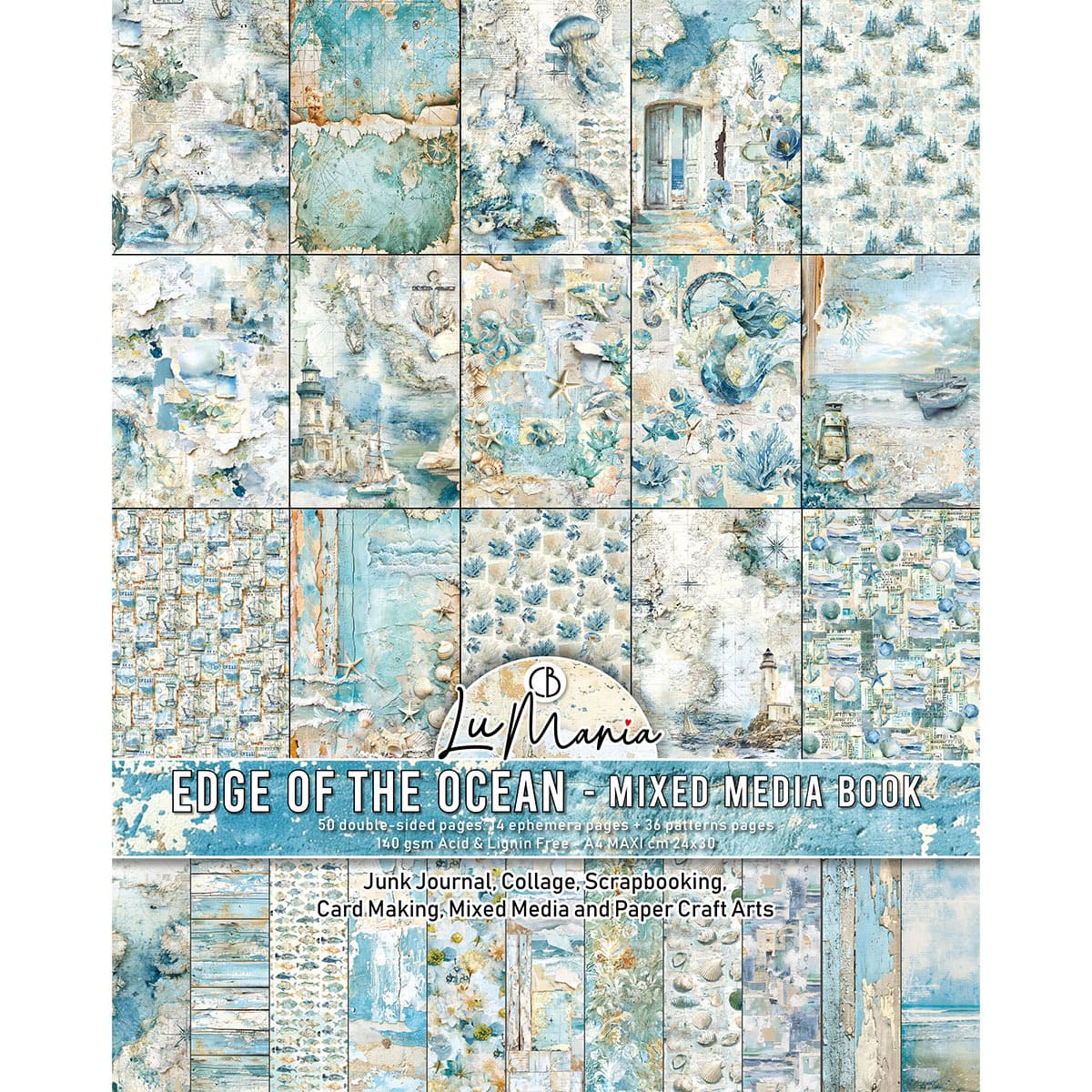 Mixed media book - Edge of the Ocean