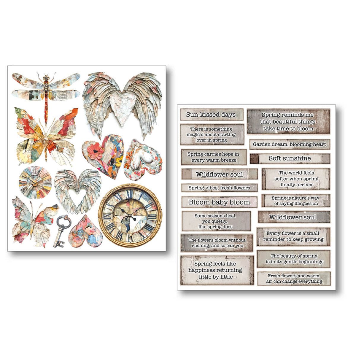 Mixed Media Stickers - 10-pack - The sound of spring
