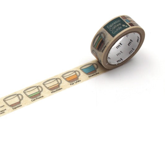 Washi Tape Upcycle - 15 mm - Espresso coffee guide
