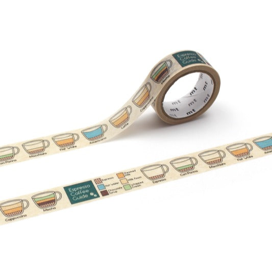 Washi Tape Upcycle - 15 mm - Espresso coffee guide