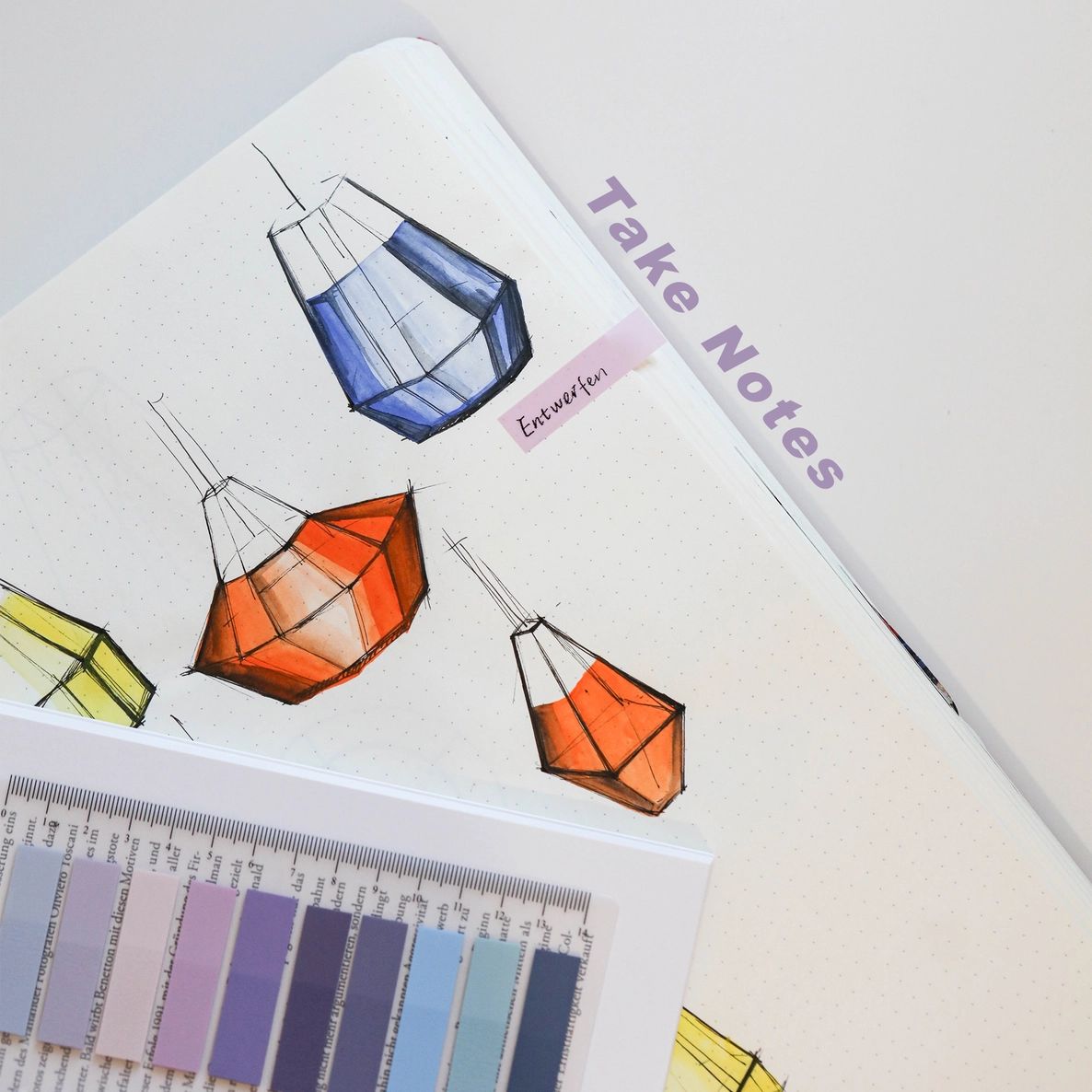 Sticky Notes 10 färger - Mystic Purple