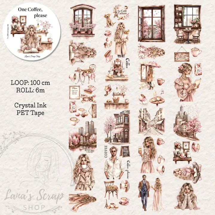 Pet Tape - Lana - 70 mm - One Coffee, Please