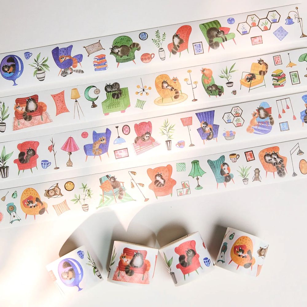 Sticker Set Washi Tape - Paw Parlor - 4-pack