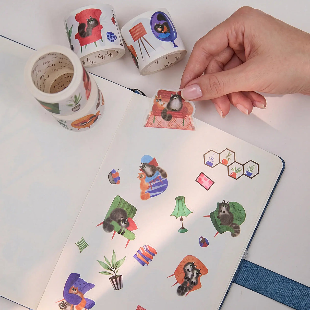 Sticker Set Washi Tape - Paw Parlor - 4-pack