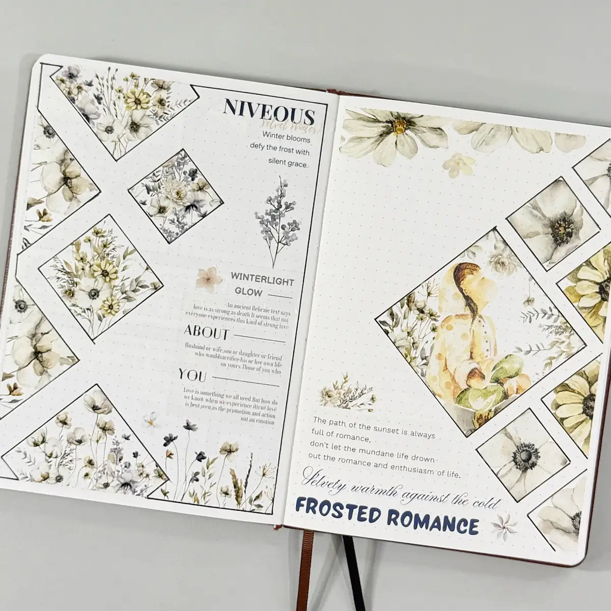 Sticker Washi Tape - Pre-cut - Frosted Meadow - 70 mm