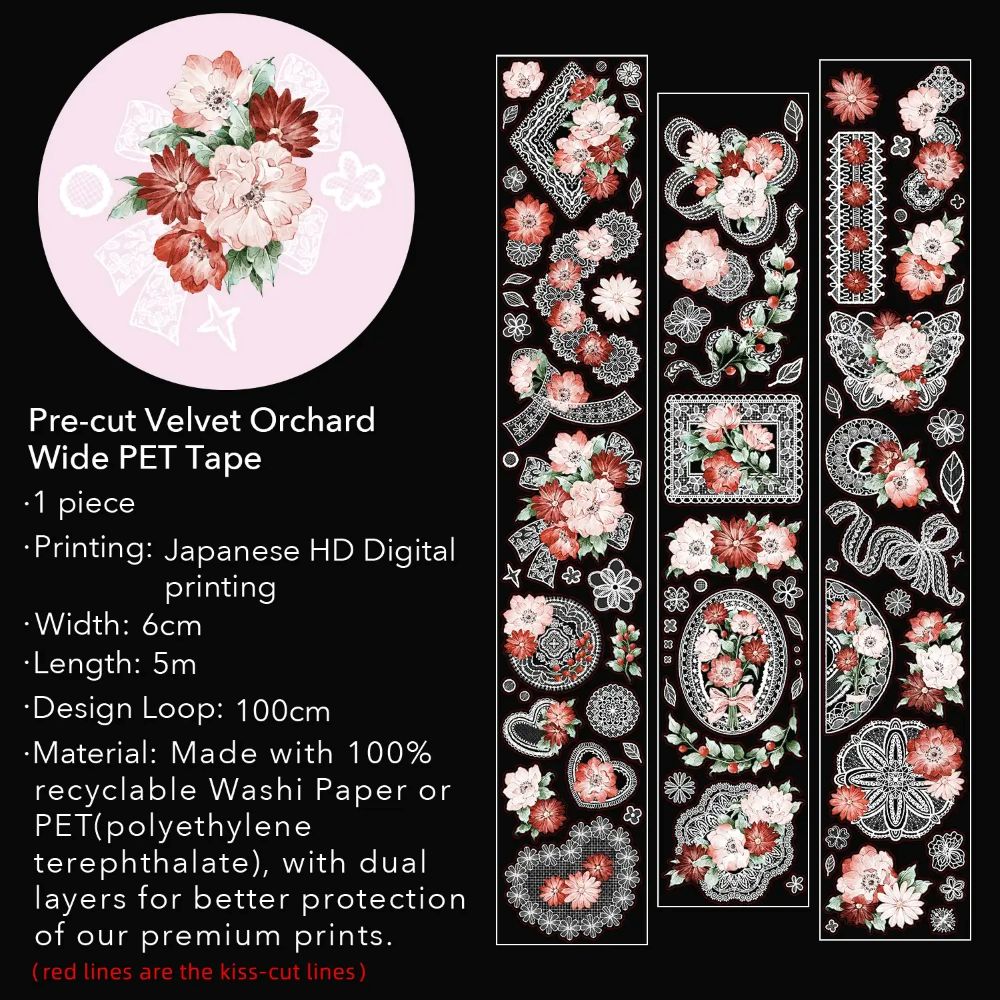 Sticker Pet Tape - Pre-cut - 60 mm - Heirloom Lace