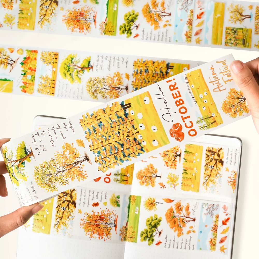 Sticker Pet Tape - Pre-cut - Hello Autumn - 70 mm