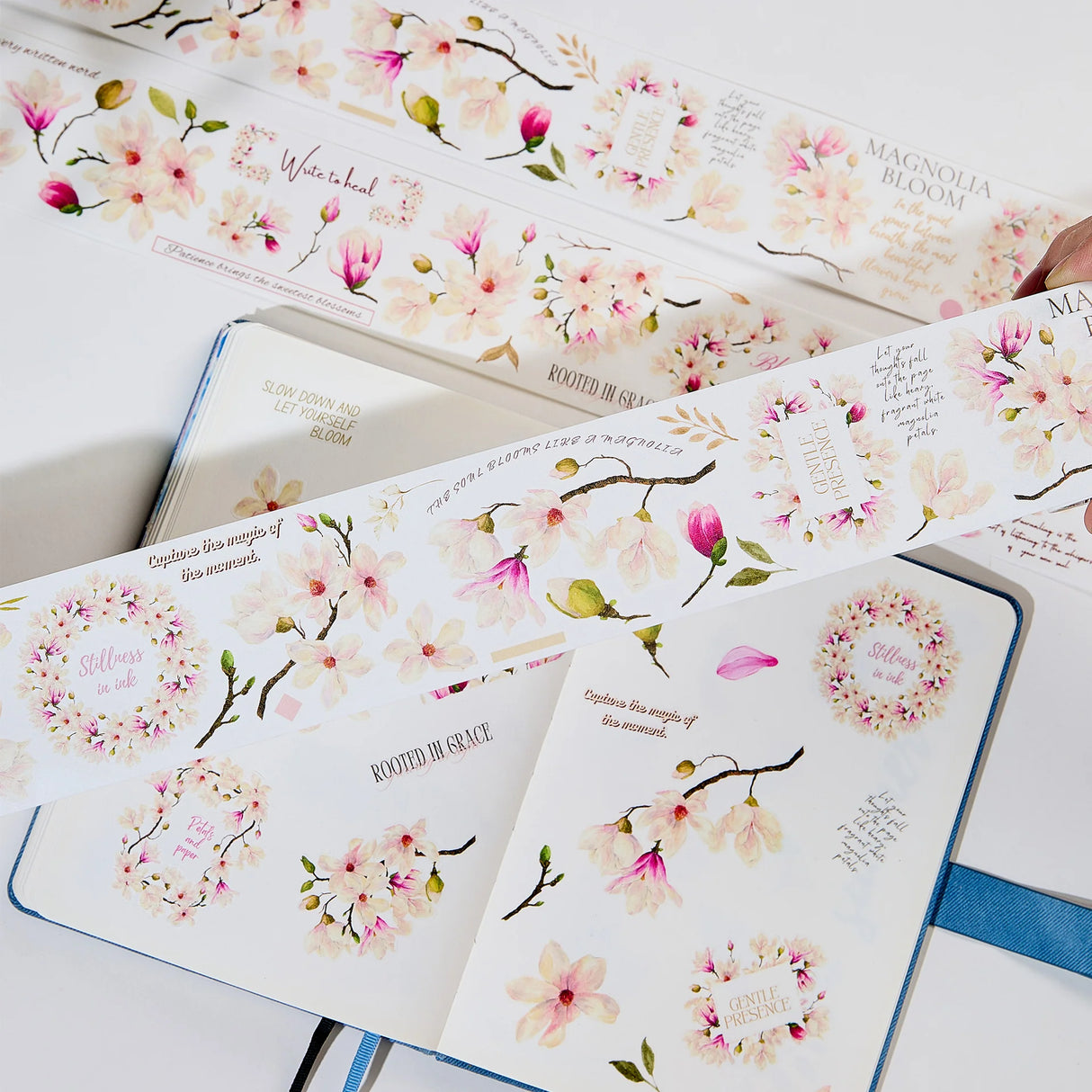 Sticker Pet Tape - Pre-cut - 60 mm - Magnolia Bloom