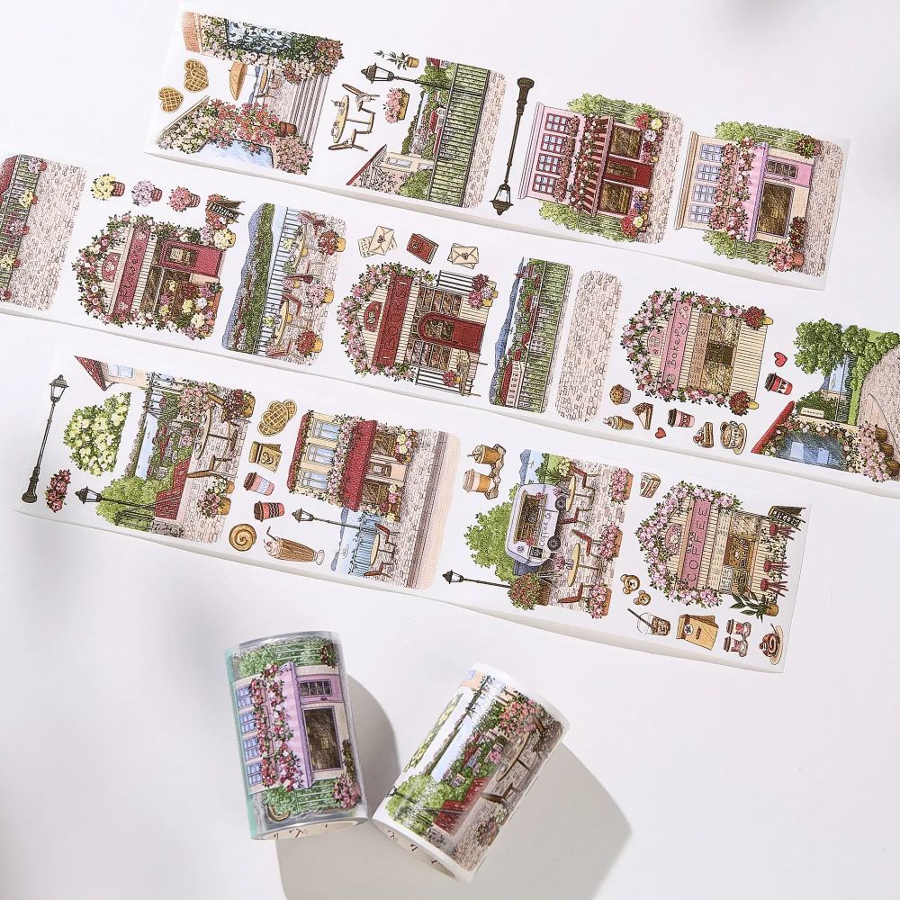 Sticker Washi Tape - Pre-cut - 70 mm - Maple Café