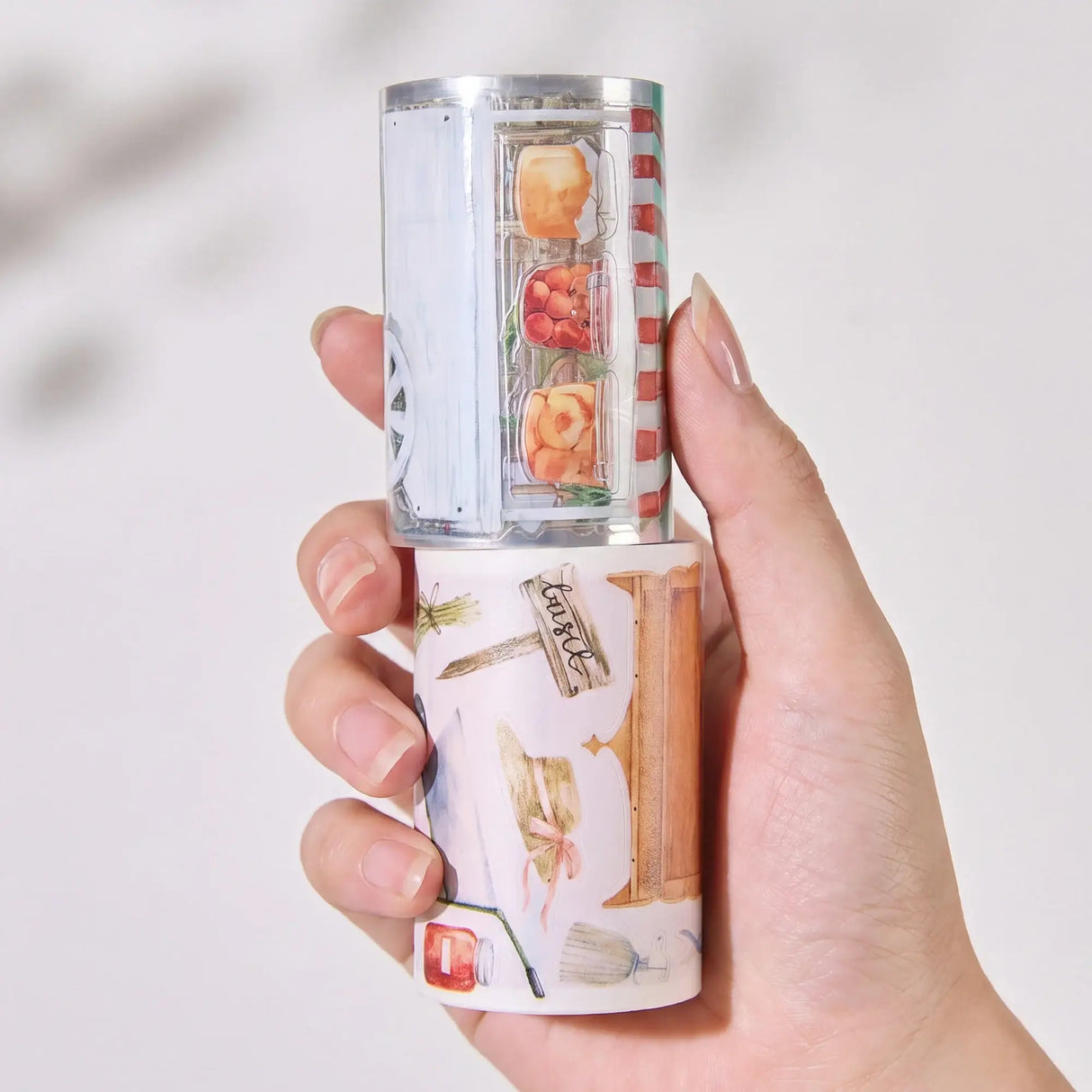 Sticker Washi Tape - Pre-cut - 70 mm - Summer Market