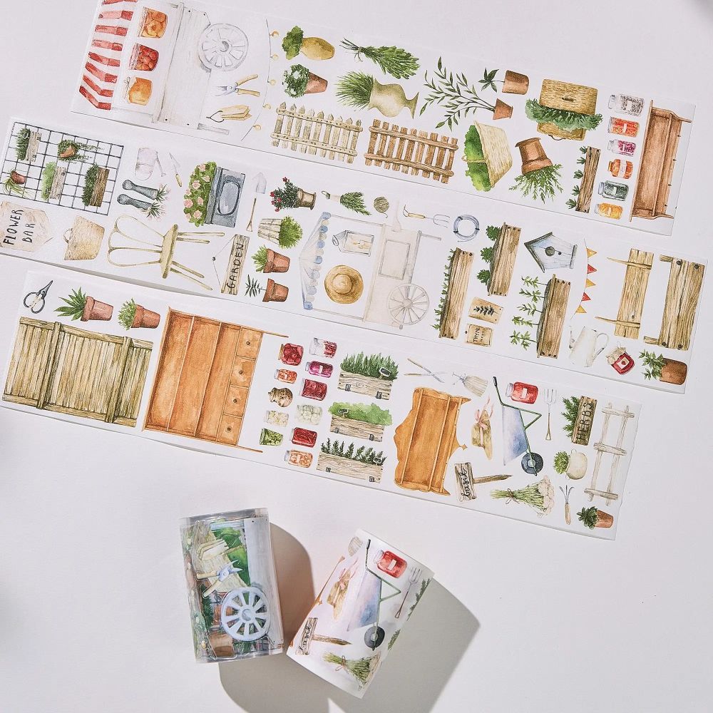 Sticker Washi Tape - Pre-cut - 70 mm - Summer Market