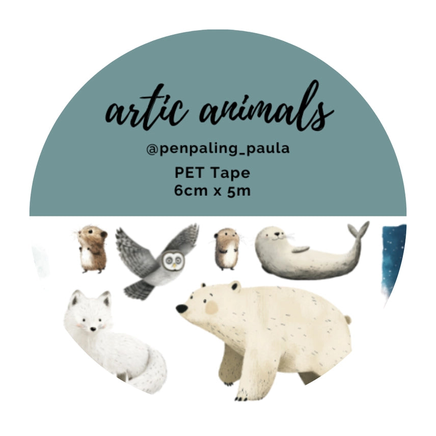 Pre cut Pet Tape - Penpaling Paula - Artic Animals