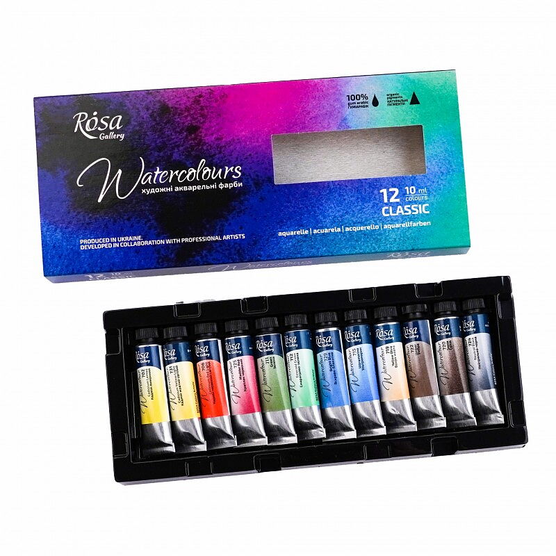 Akvarellset ROSA Gallery Classic - 12 × 10 ml tuber