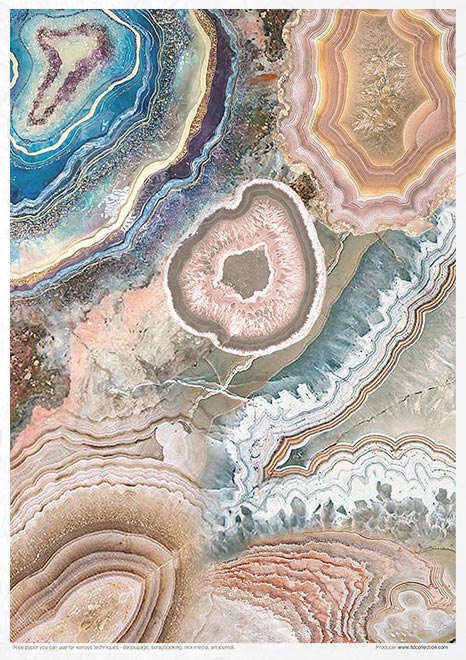 Rice paper set - A4 - Gemstones