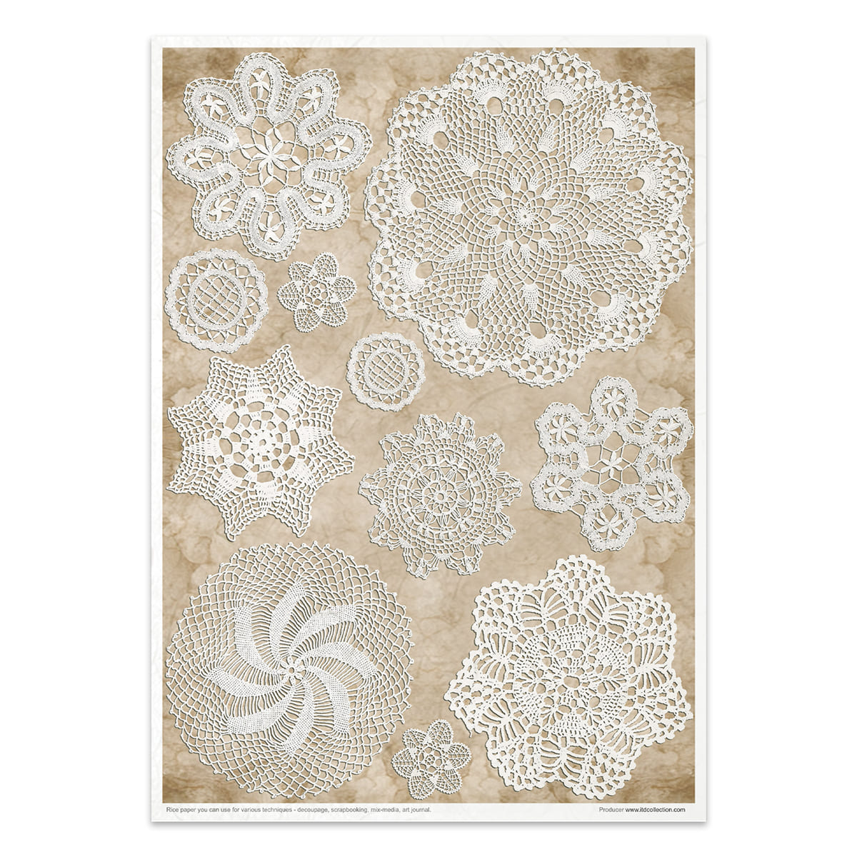 Rice paper set - A4 - Wood & Lace