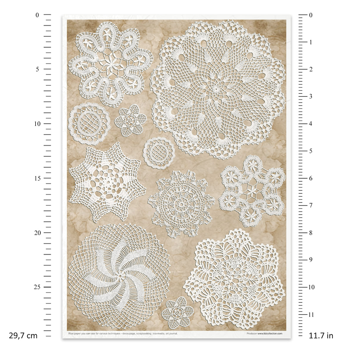 Rice paper set - A4 - Wood & Lace