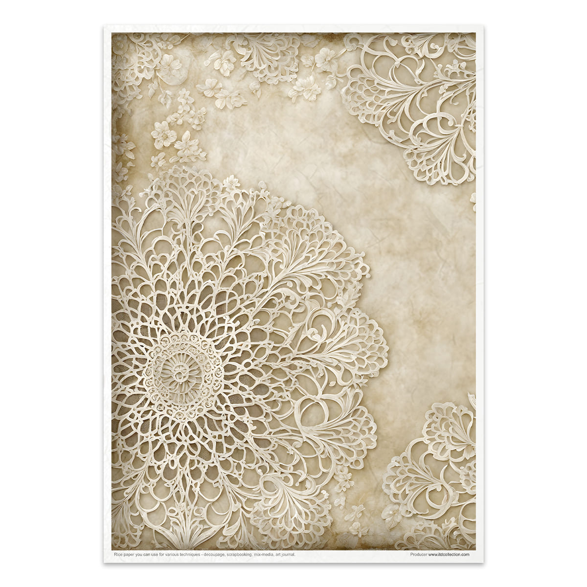 Rice paper set - A4 - Wood & Lace