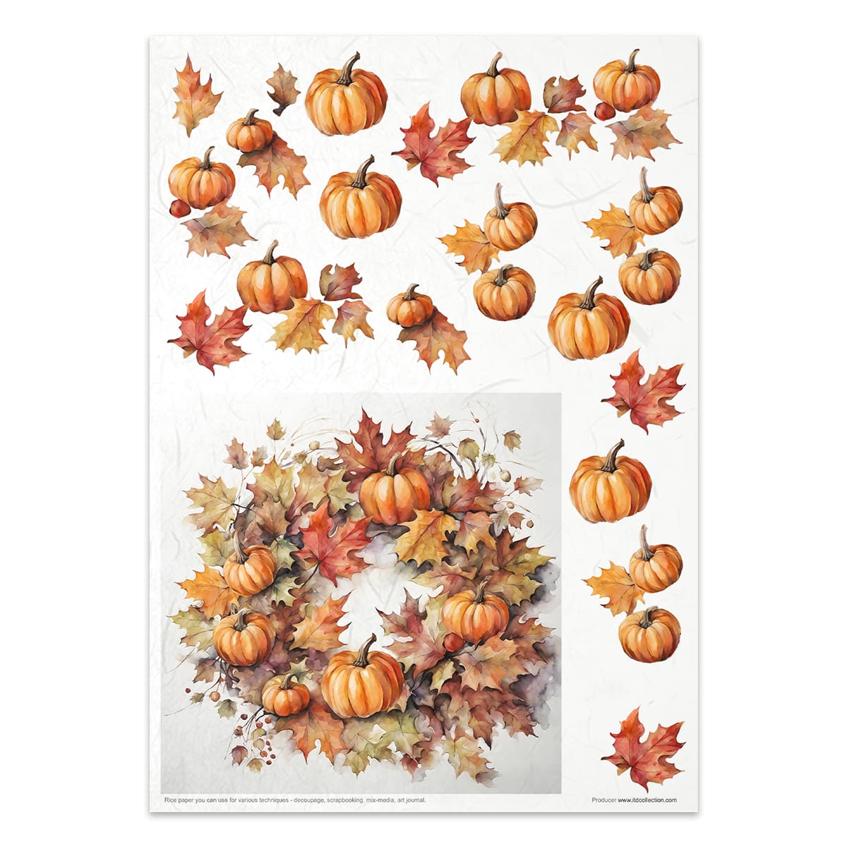 Rice paper set - A4 - Autumn Wreath