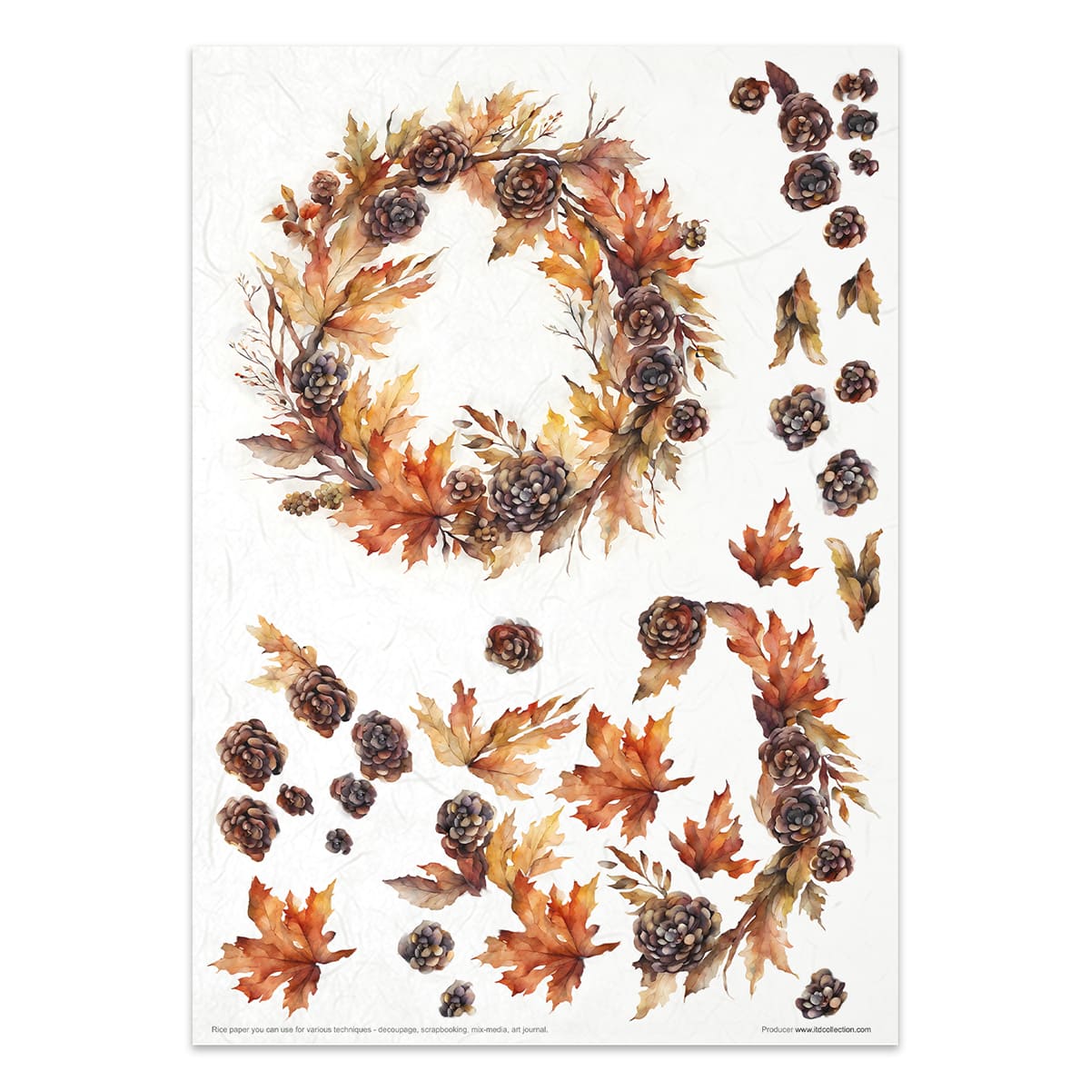 Rice paper set - A4 - Autumn Wreath