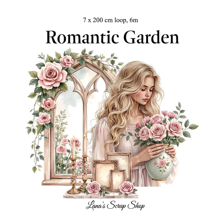 Pet Tape - Lana - 70 mm - Romantic Garden