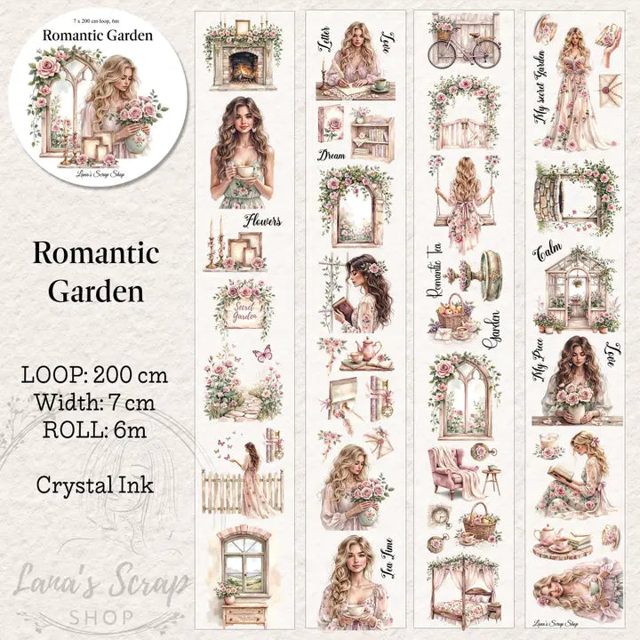 Pet Tape - Lana - 70 mm - Romantic Garden