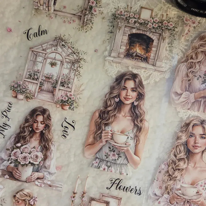 Pet Tape - Lana - 70 mm - Romantic Garden