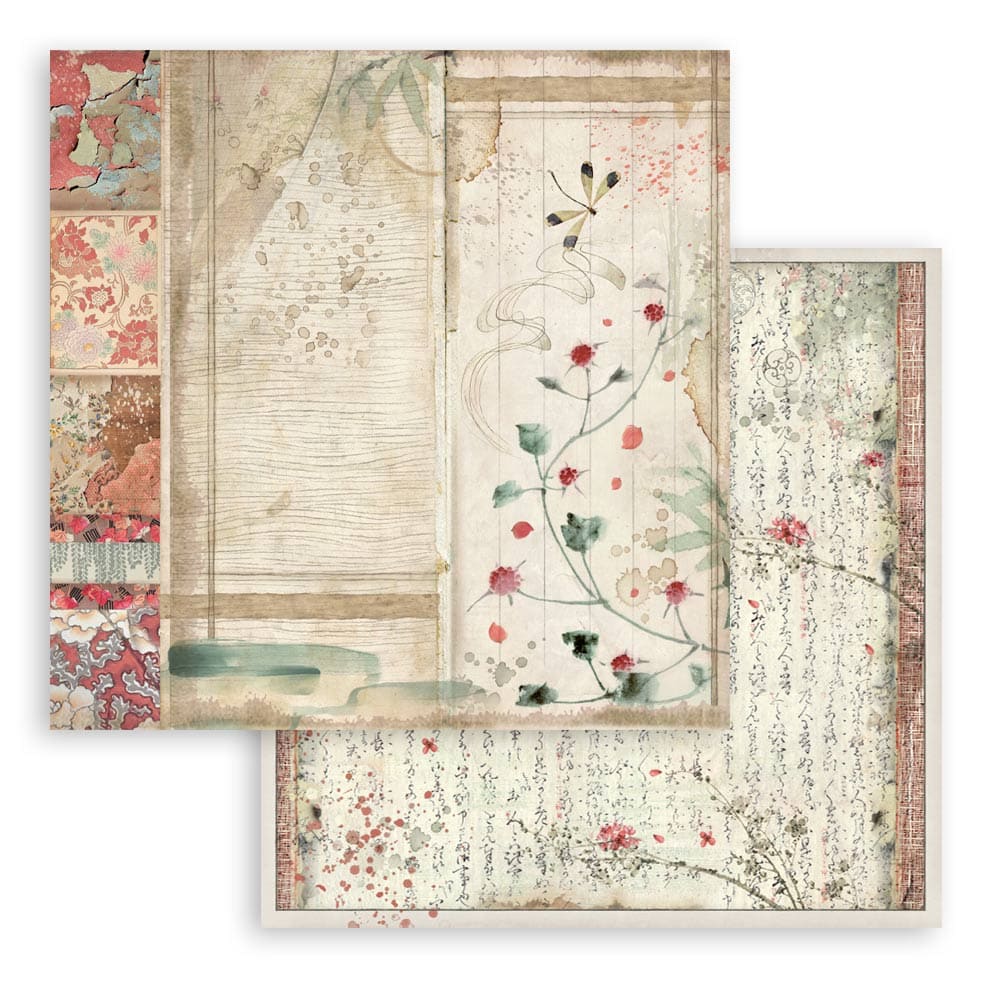 Scrapbookingpapper - Double faced - Oriental garden