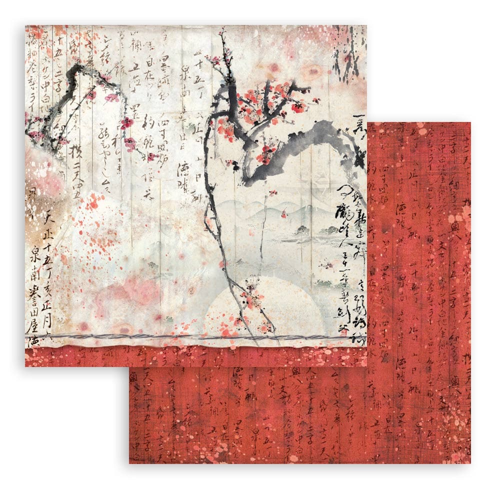 Scrapbookingpapper - Double faced - Oriental garden