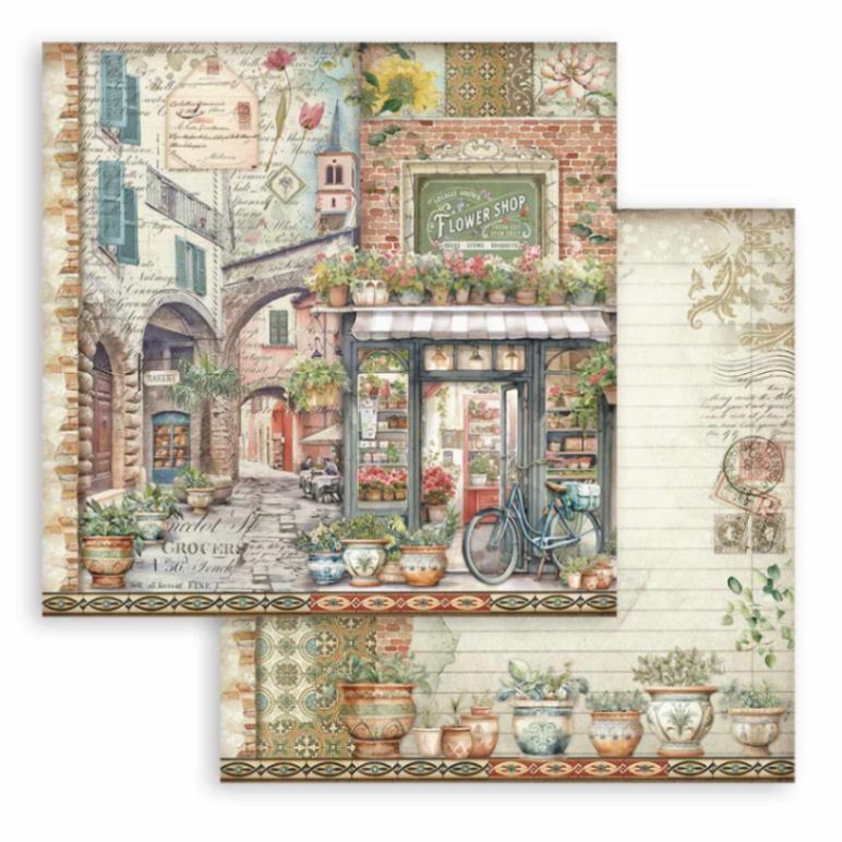 Scrapbookingpapper - Double faced - Art of Travelling