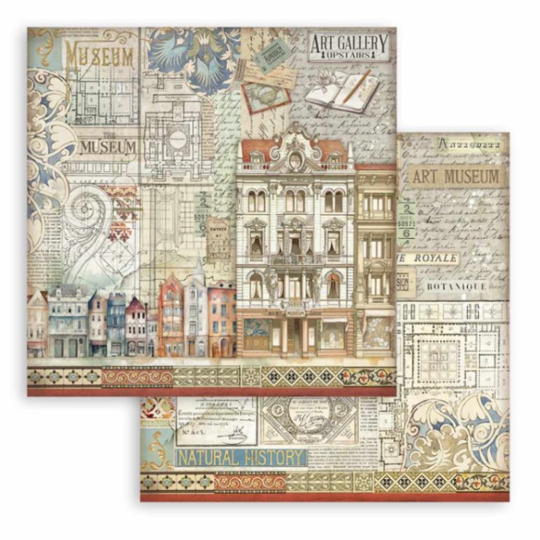 Scrapbookingpapper - Double faced - Art of Travelling