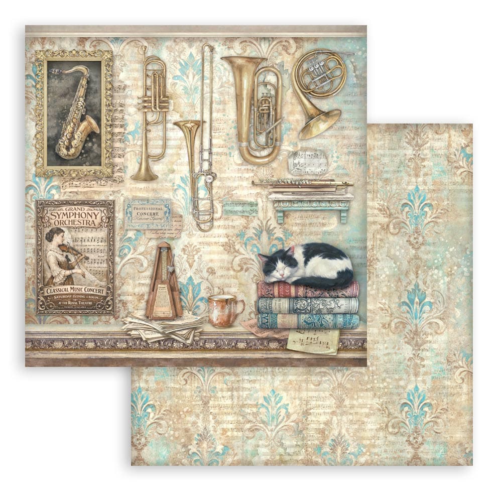 Scrapbookingpapper - Double faced - Symphony