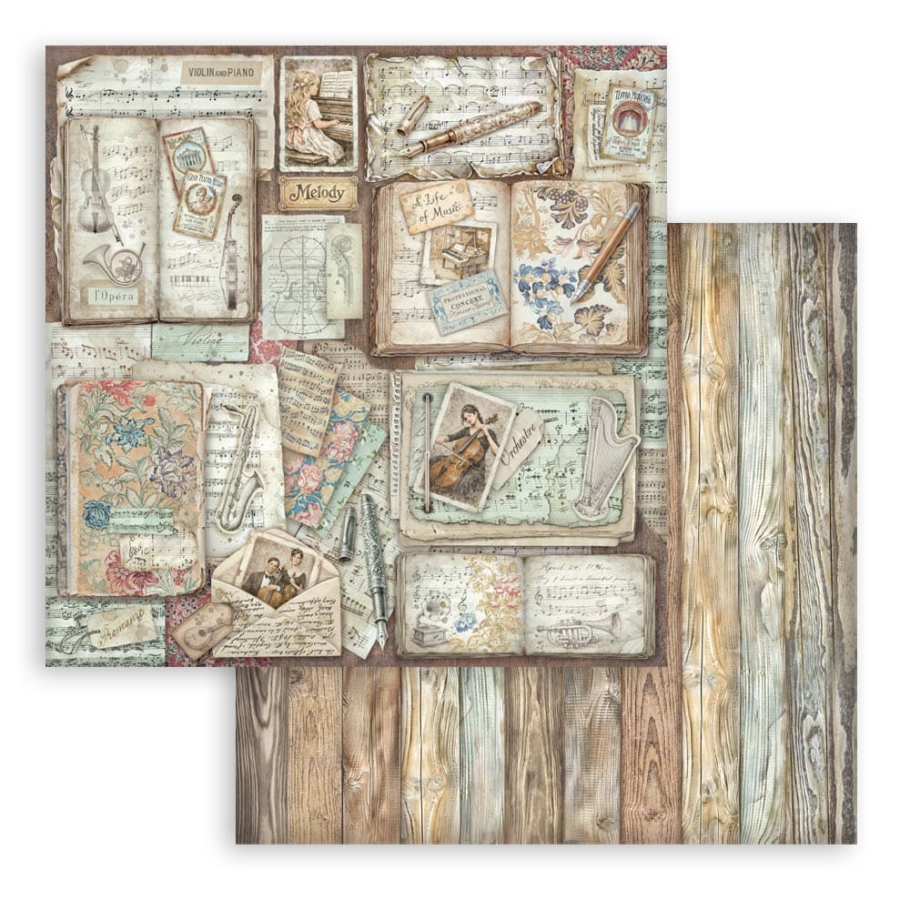 Scrapbookingpapper - Double faced - Symphony