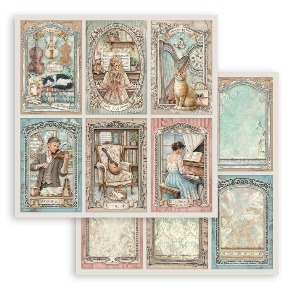Scrapbookingpapper - Double faced - Symphony