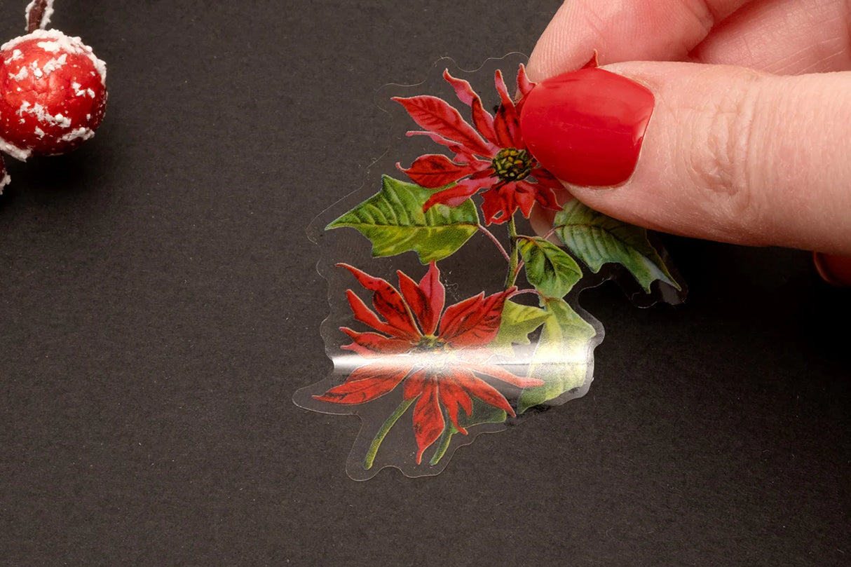 Sticker Pet Tape - Pre-cut - Vintage Christmas - Greens 60 mm