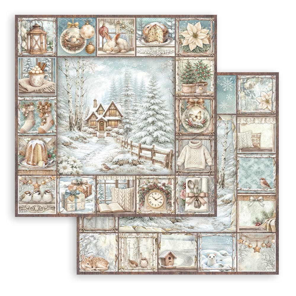 Scrapbooking paper - Double-sided - White Christmas