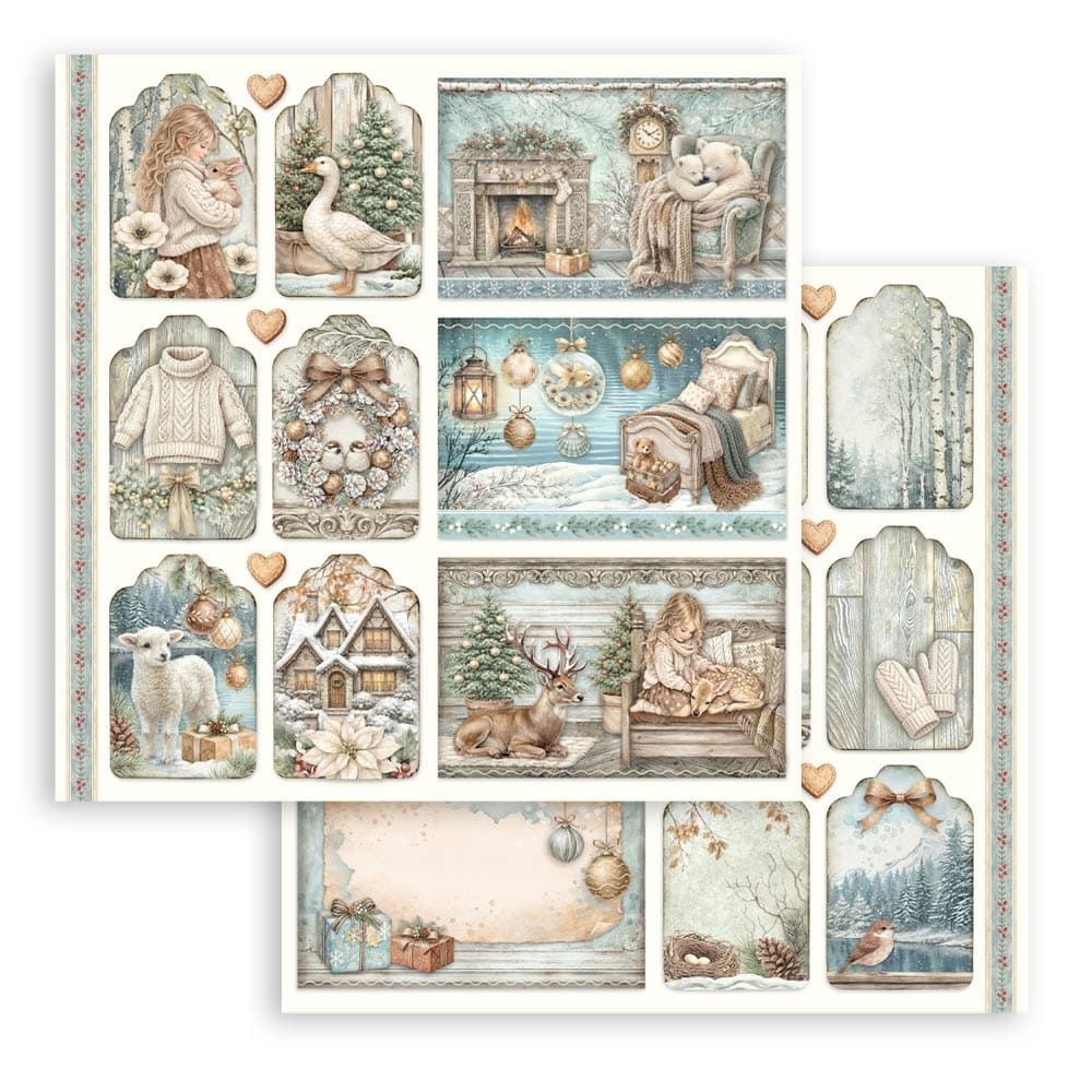 Scrapbooking paper - Double-sided - White Christmas