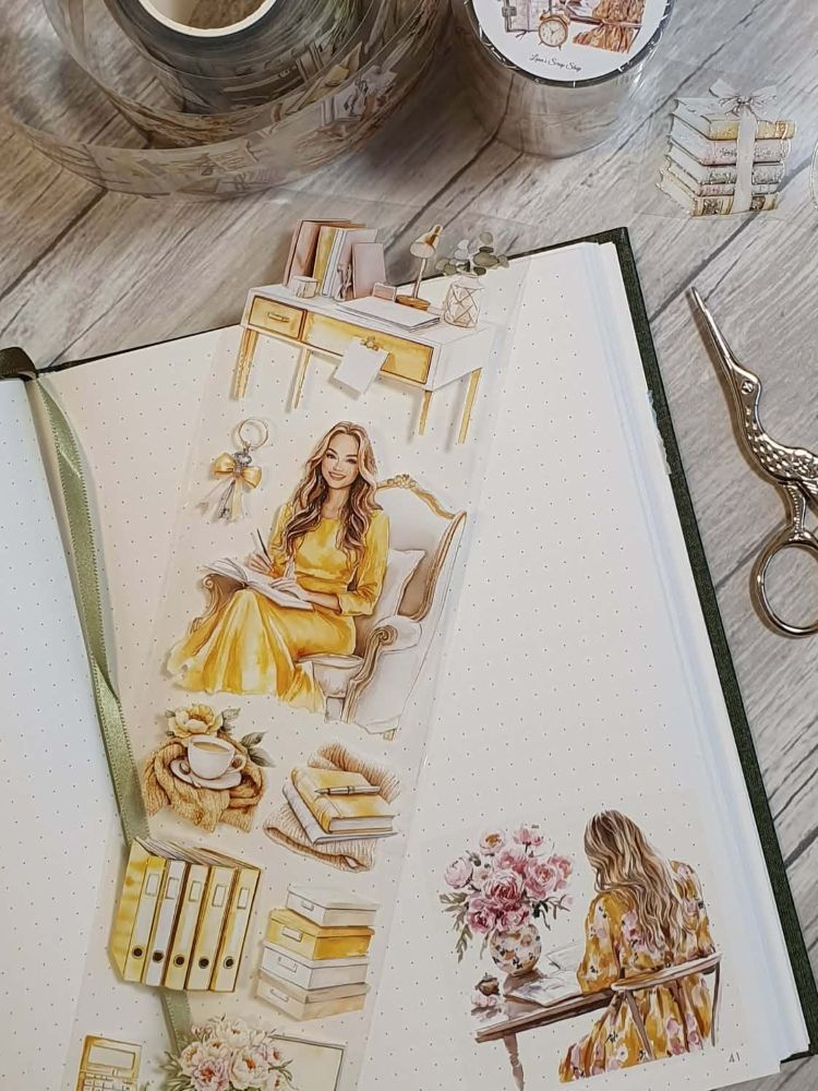 Pet Tape - Lana - 70 mm - Sage and Mustard