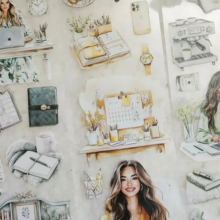 Pet Tape - Lana - 70 mm - Sage and Mustard