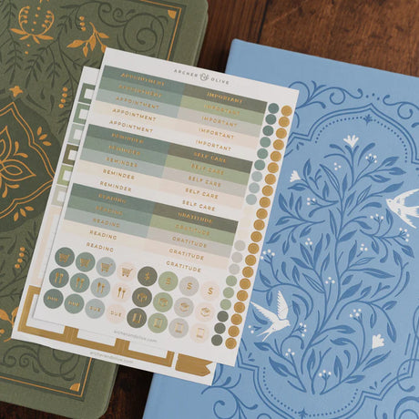 Planning Sticker Set - Soft Nature