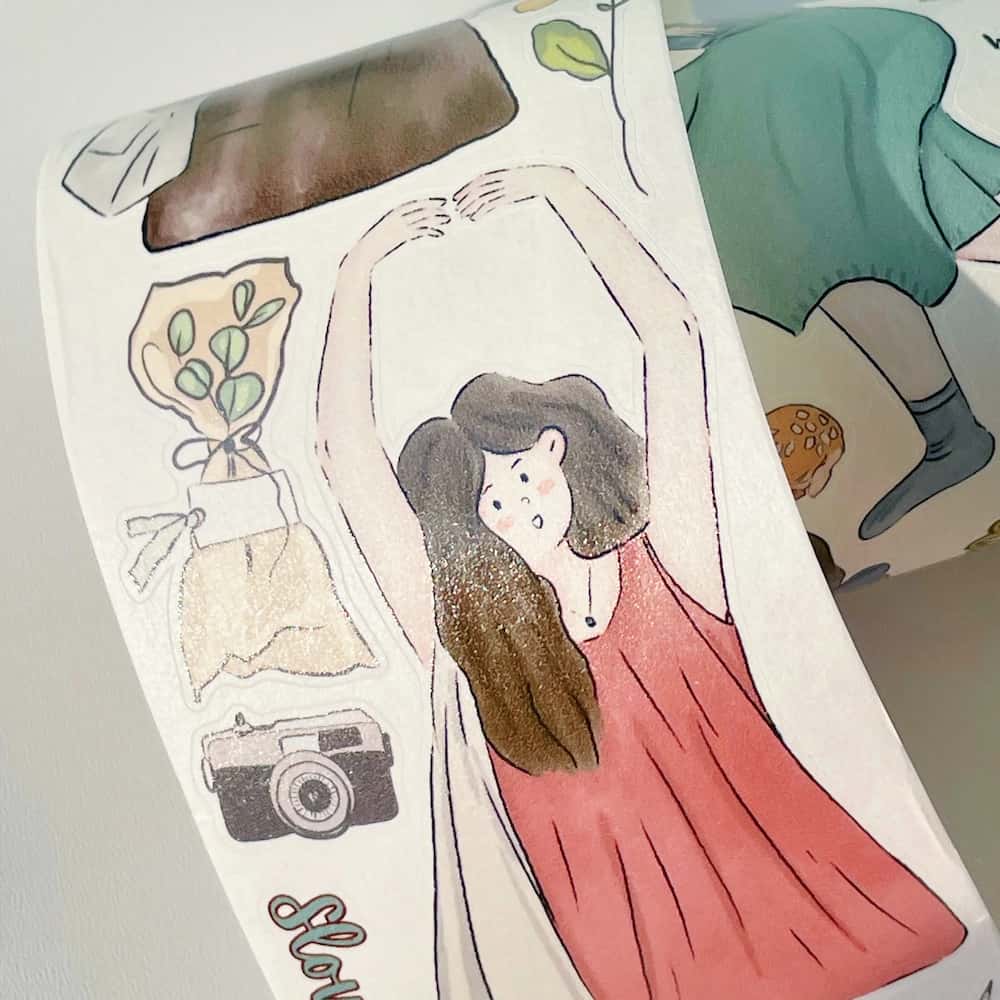 Sticker Washi Tape - Pre-cut - Letter to Myself - 60 mm